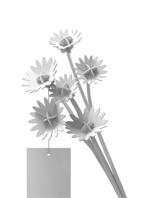 Stem flower card - 데이지