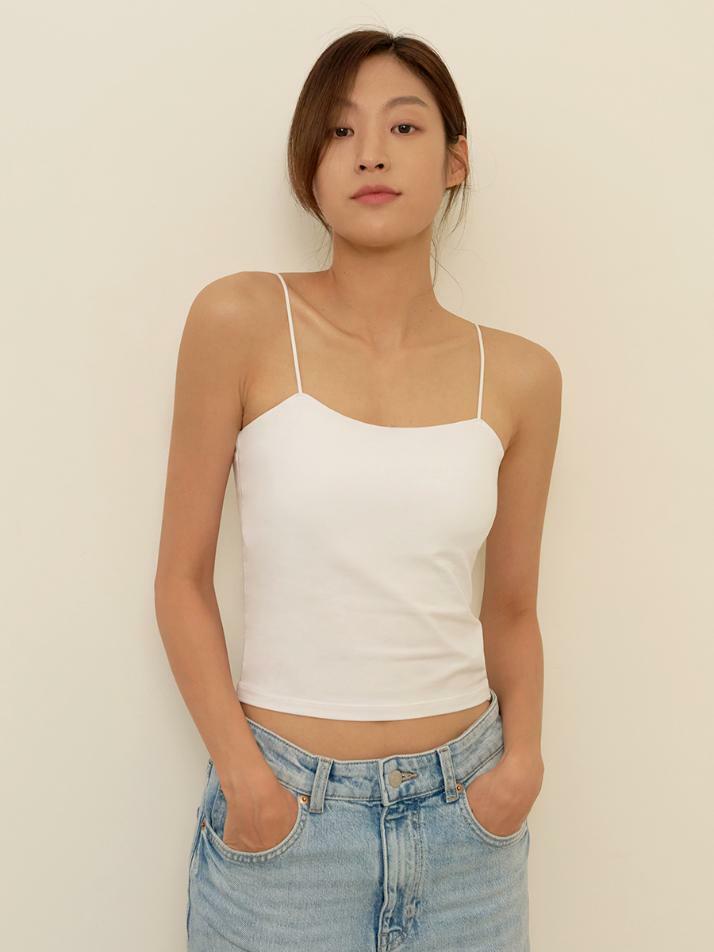 날마다 모달 코튼 캡내장 크롭 얇은 끈 나시