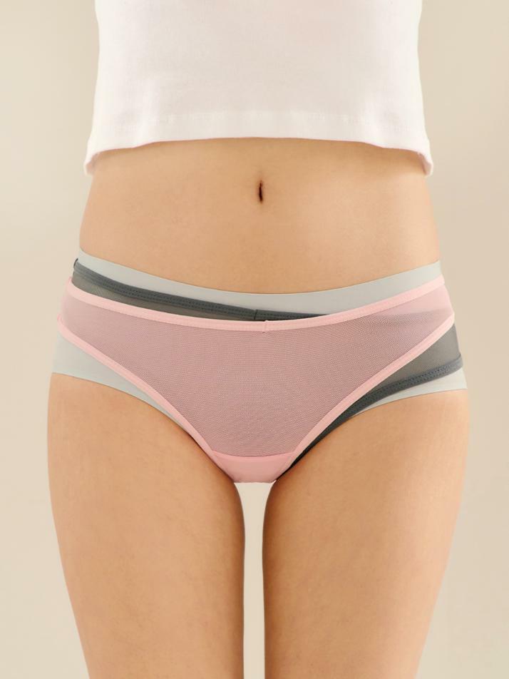 쉬어 메쉬 브이컷 티팬티