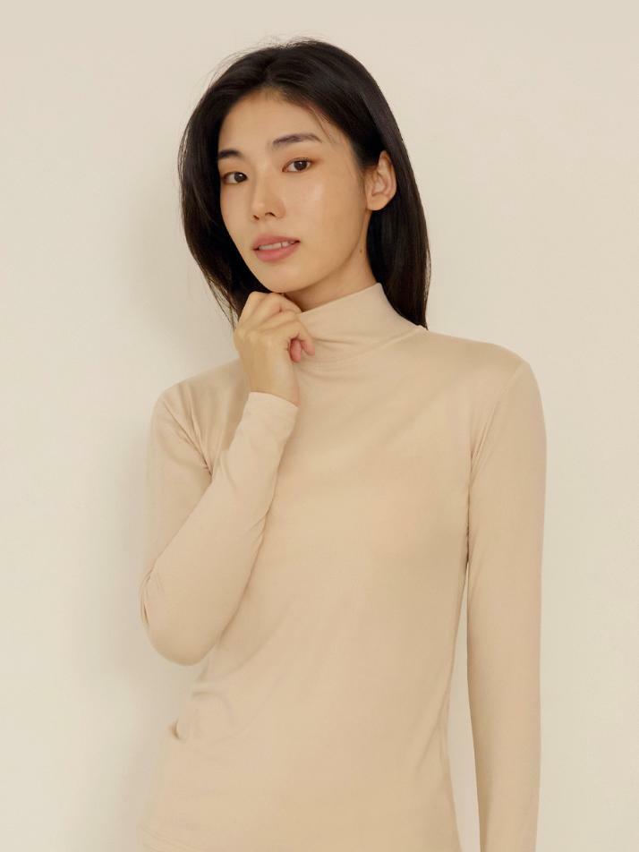히트터치 터틀넥 반폴라 모크넥 티셔츠