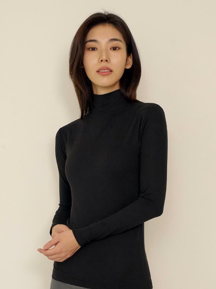 히트터치 터틀넥 반폴라 모크넥 티셔츠