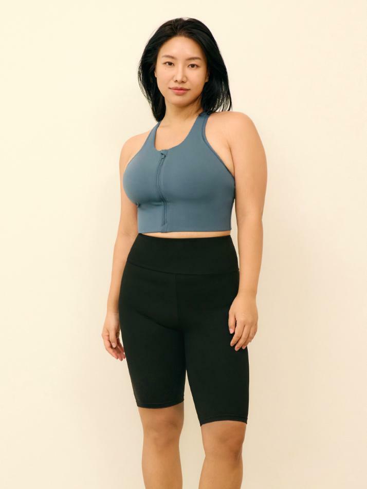 히트터치 하이웨스트 5부 기모 레깅스