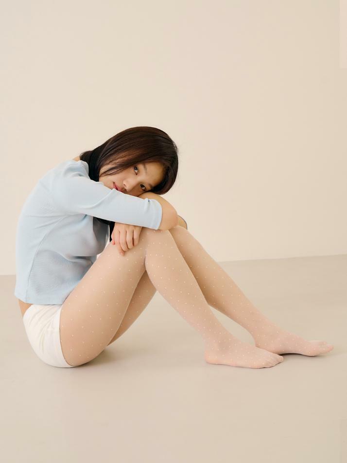 넉넉 시스루 도트 스타킹