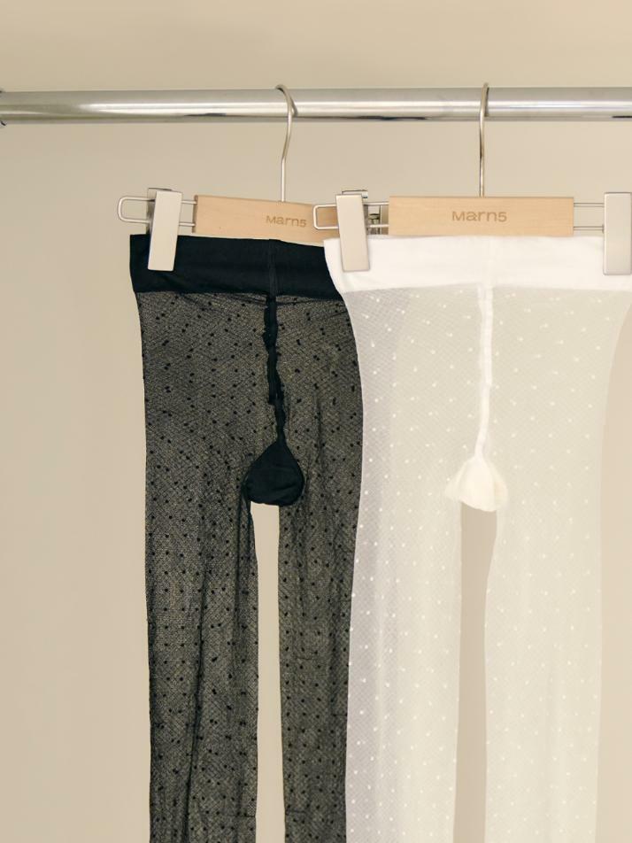 넉넉 시스루 도트 스타킹