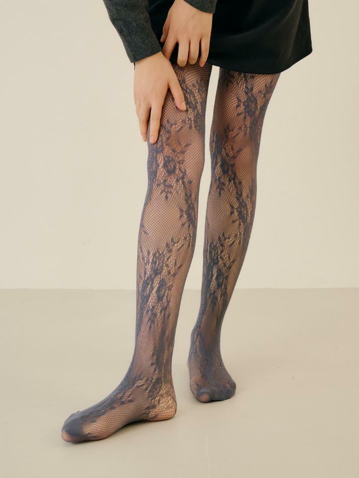 넉넉 플로럴 레이스 스타킹