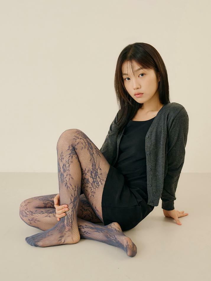 넉넉 플로럴 레이스 스타킹
