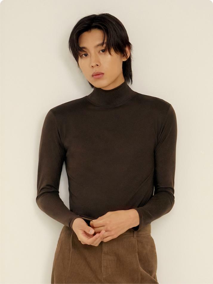 [2SET] 히트터치 터틀넥 반폴라 모크넥 티셔츠