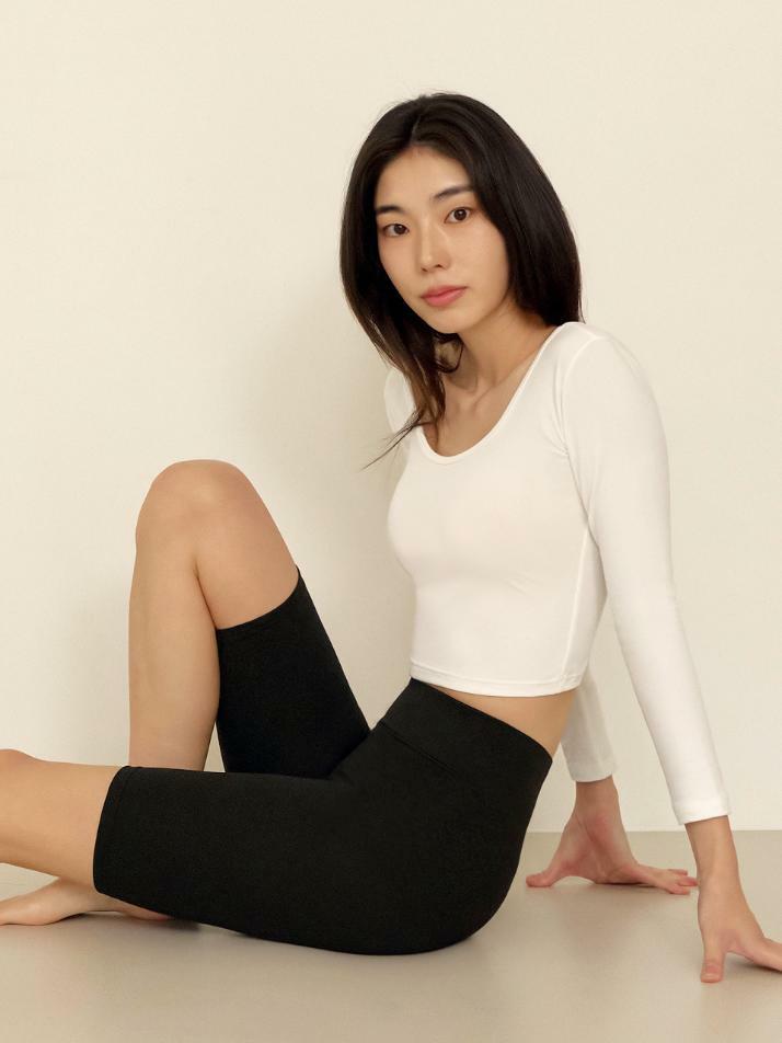 [2SET] 히트터치 하이웨스트 5부 기모 레깅스