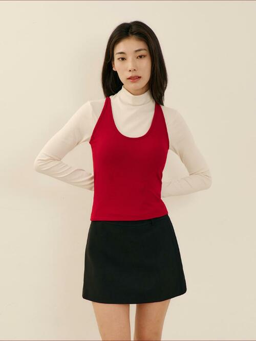 히트터치 홀터넥 기모 브라탑