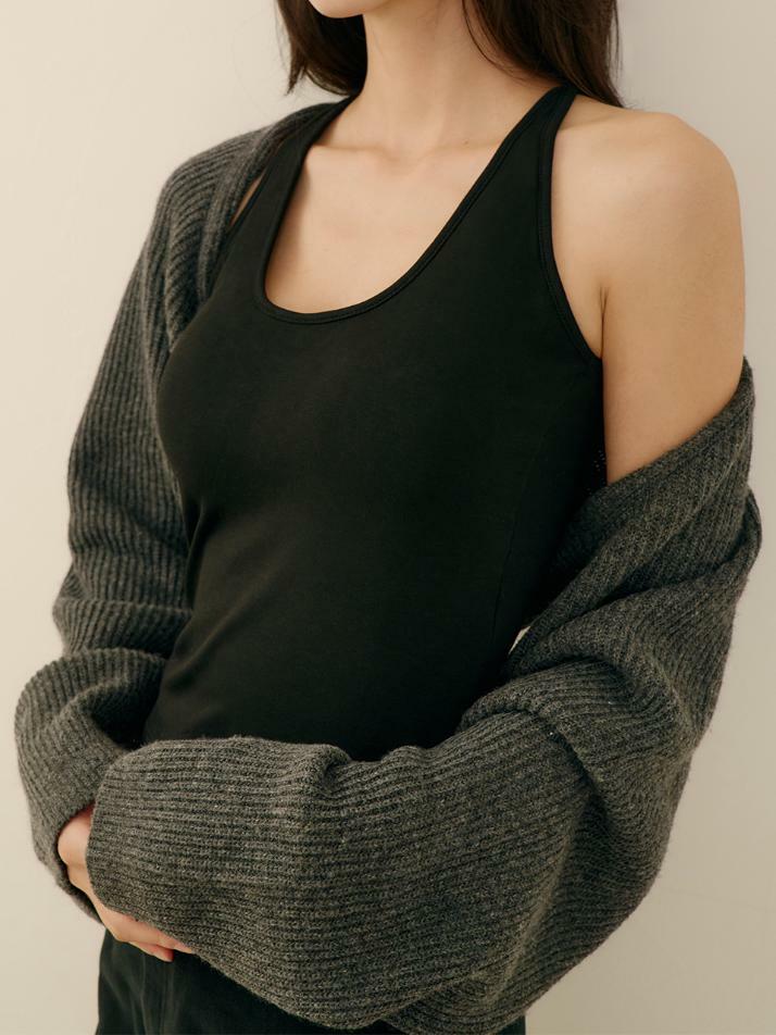 히트터치 홀터넥 기모 브라탑