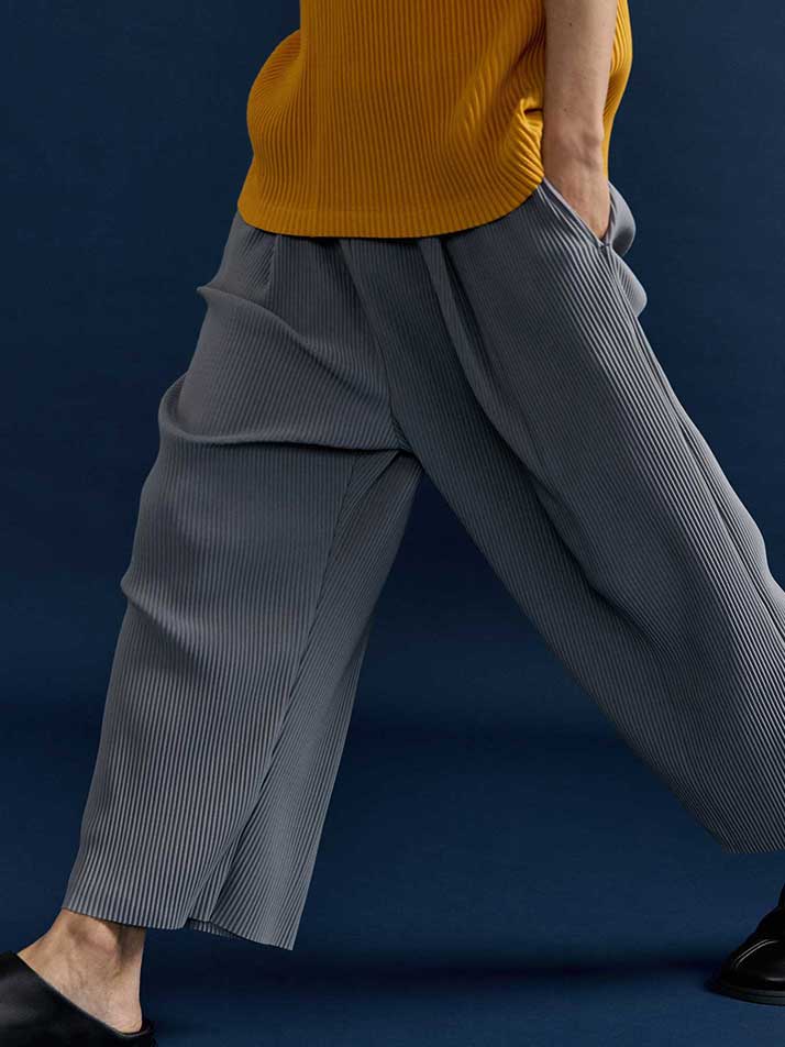 PT11X 플리츠 와이드 핀턱 팬츠 [그레이]