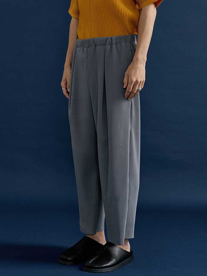 PT11X 플리츠 와이드 핀턱 팬츠 [그레이]