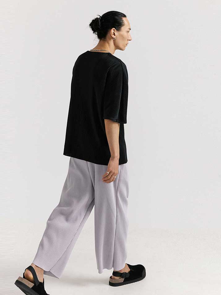 PT11X 플리츠 와이드 핀턱 팬츠 [라이트그레이]