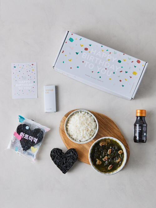 생일 축하 하트미역 선물세트