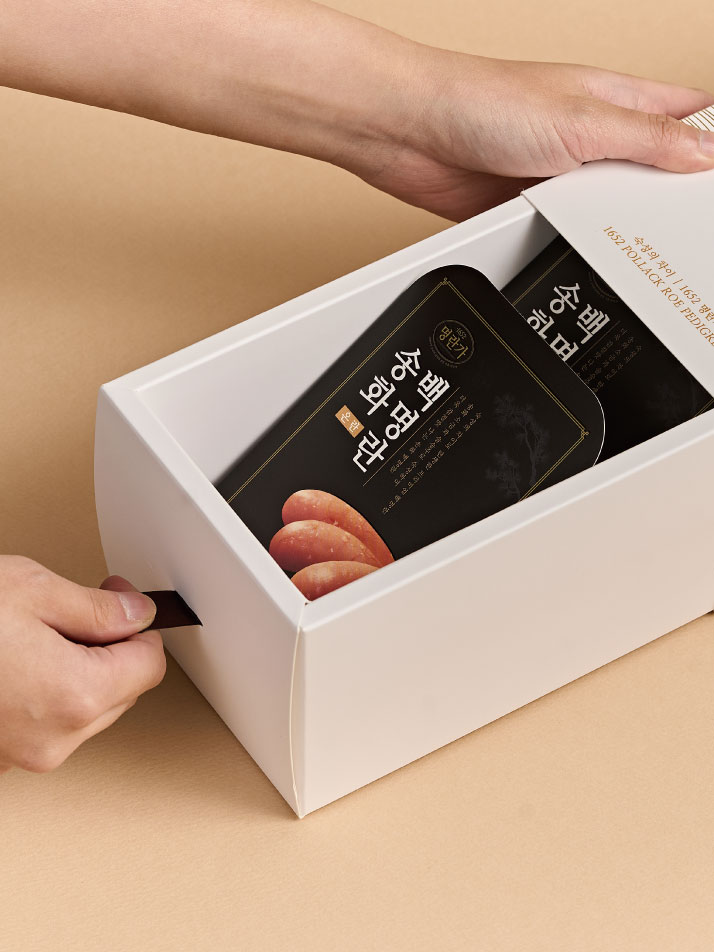 [1652 명란가] 프리미엄 송화 백명란 온란 선물세트(100g 8개입)