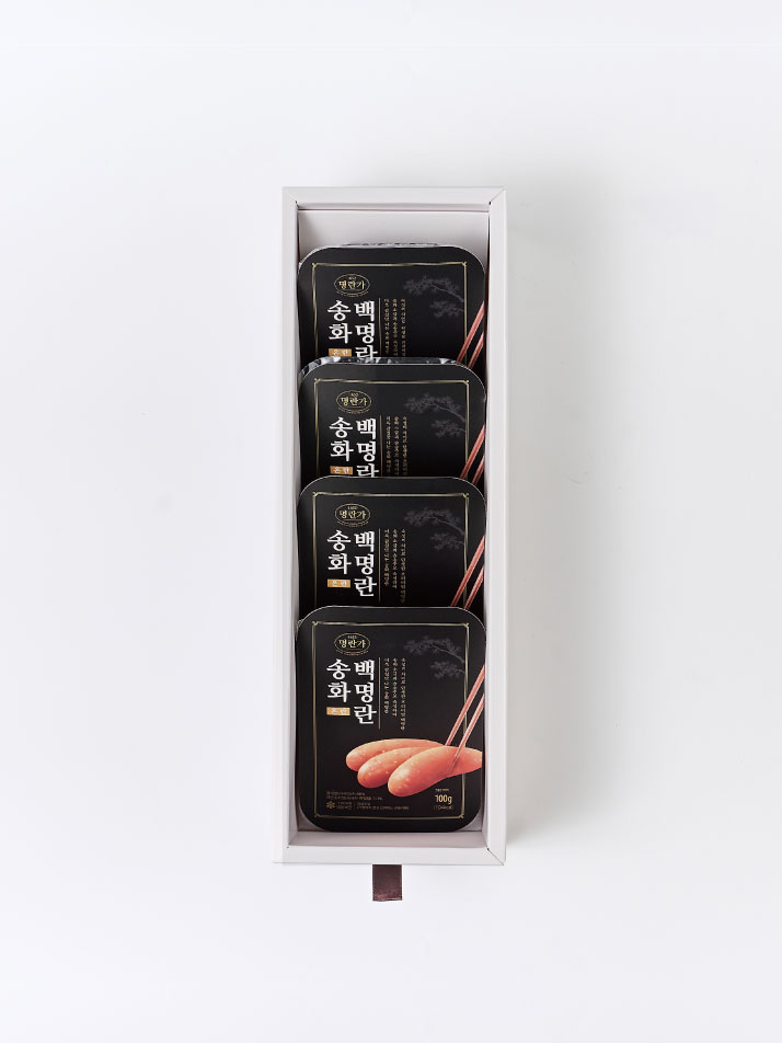 [1652 명란가] 프리미엄 송화 백명란 온란 선물세트(100g 8개입)