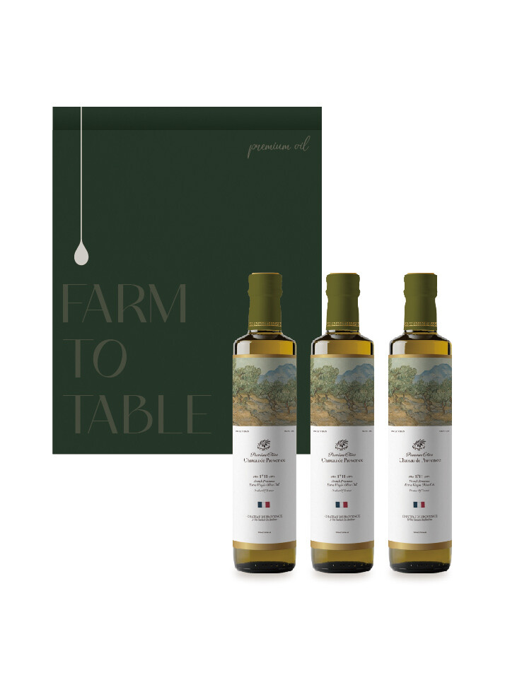 [프랑스 올리브오일] 샤토 드 프로방스 엑스트라버진 선물세트 250ml 3병