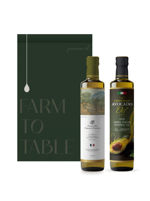 엑스트라 버진 올리브 오일&엑스트라 버진 아보카도 오일 복합 선물 세트(2구)