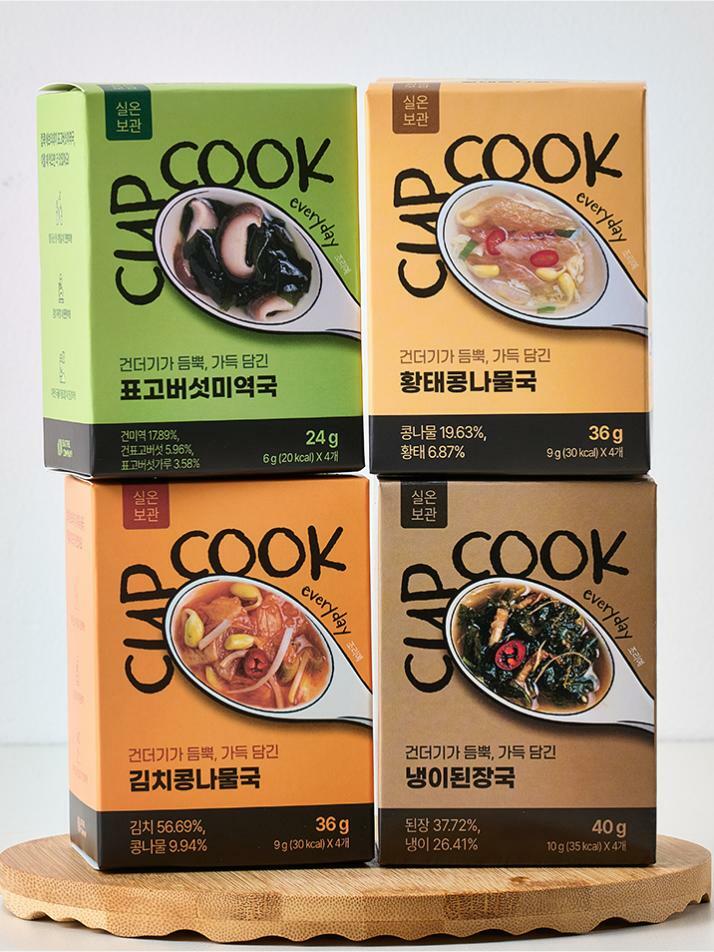 5초 완성 동결건조블럭국 컵쿡에브리데이 4종 미역국+황태국+김치국+된장국