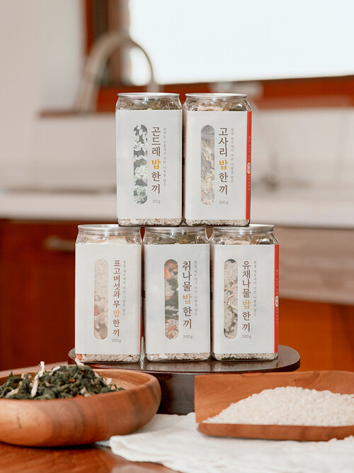 쌀&나물의 만남 간편나물솥밥 잇더밀 나물 밥한끼 5종(곤드레+유채+취+표고무+고사리)