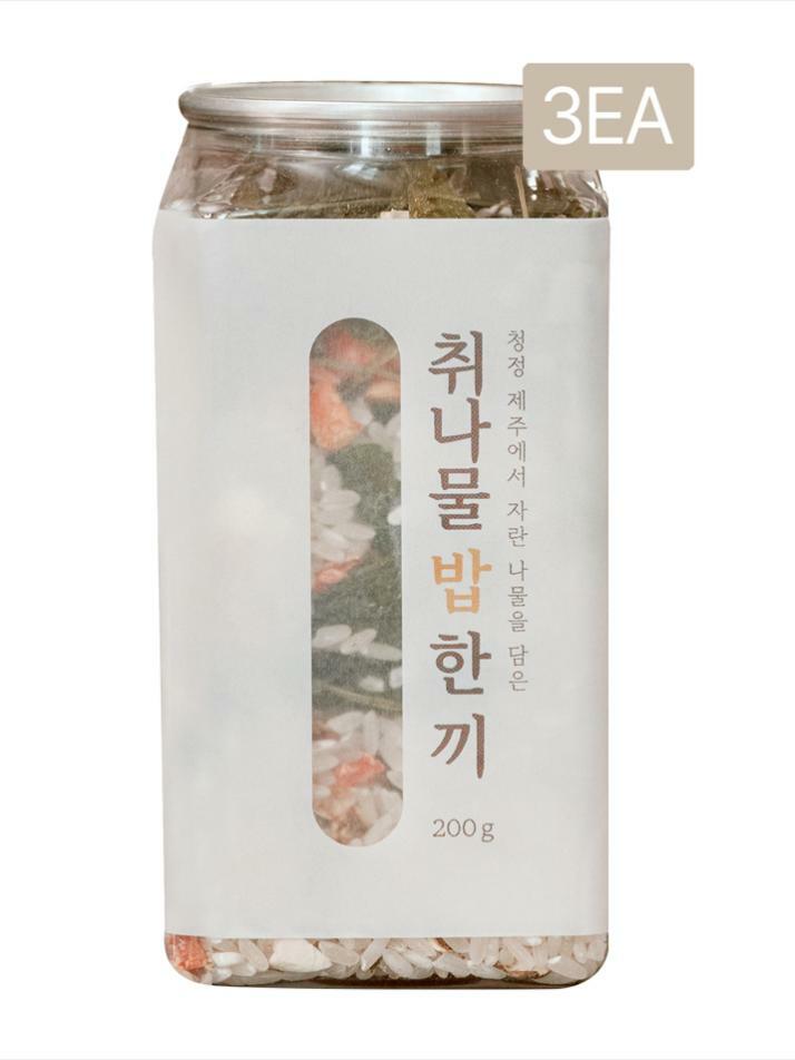 한 캔에 담은 쌀&나물 MIX_잇더밀 제주 취나물 밥 한끼 3개