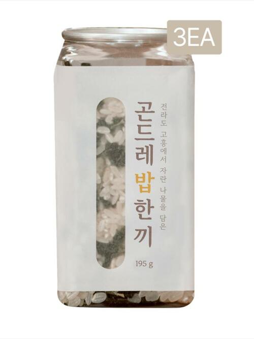 한캔에 담은 자연밥상 쌀&나물 MIX_잇더밀 곤드레 나물 밥한끼 3개