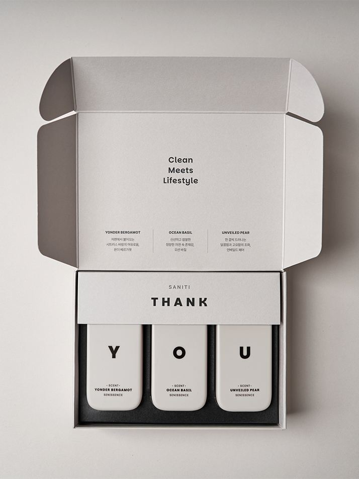 [GIFT SET] THANK YOU 세니센스 3종 선물세트 휴대용 손소독 손에센스