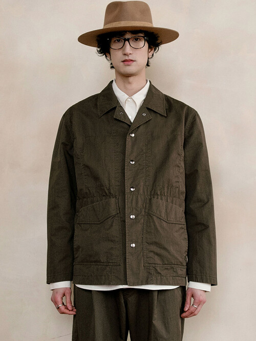 [MIJ] FR CONTRAST JACKET - OLIVE