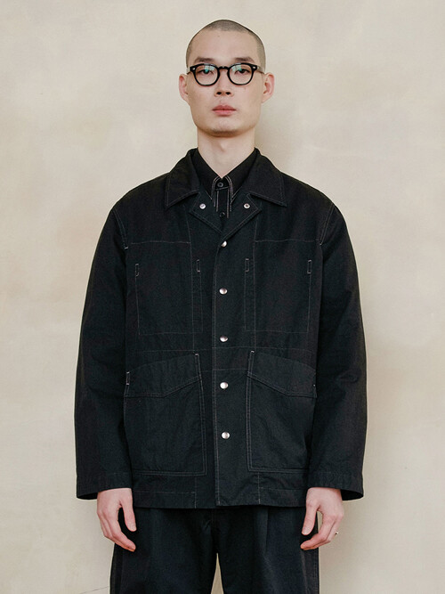 [MIJ] FR CONTRAST JACKET - BLACK
