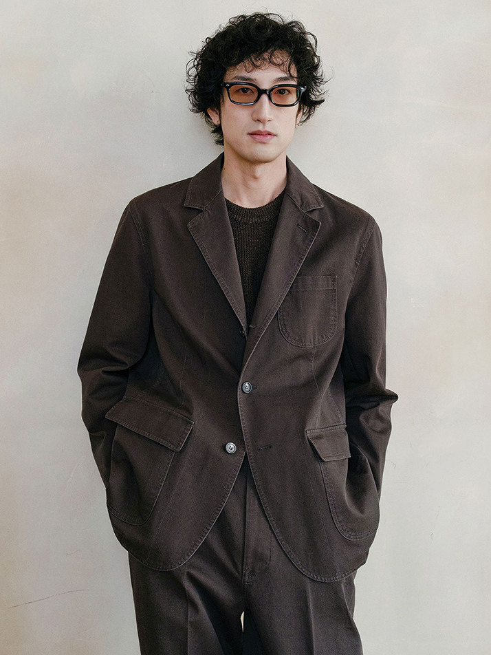 [MIJ] 25 NEW TURNO-1 NOTCHED SINGLE JACKET - GRAY