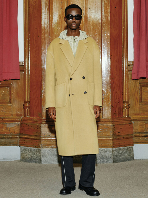 [MIJ] RELAXED DOUBLE BREASTED COAT (COW HORN BUTTON) - CAMEL