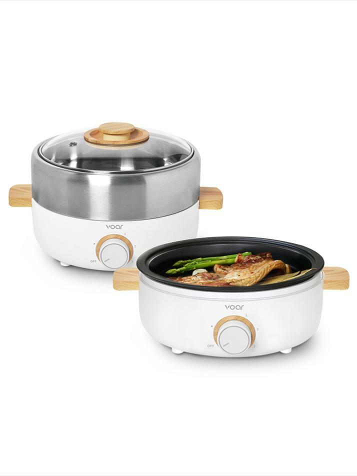 보아르 혼요 멀티쿠커 분리형 전기 샤브샤브 전골 냄비 만능 스마트 쿠커 그릴팬 핫플