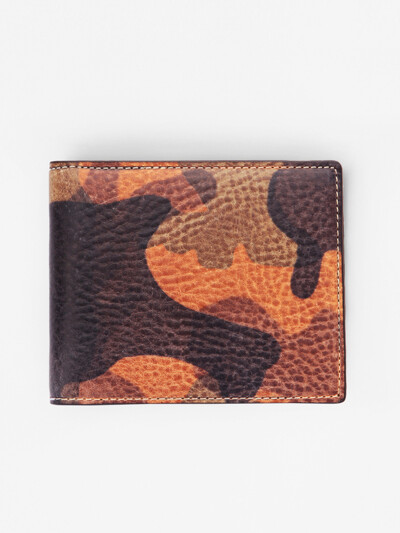 이탈펠 이태리 베지터블 카모플라쥬 패턴 천연소가죽 반지갑 PL144TBR