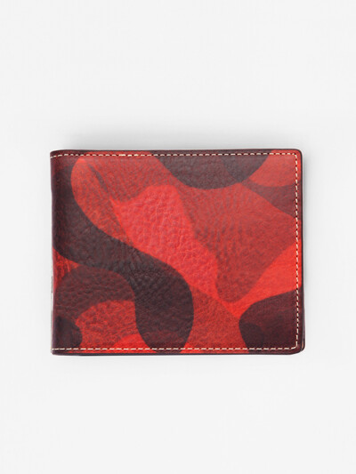 이탈펠 이태리 베지터블 카모플라쥬 패턴 천연소가죽 반지갑 PL142WN