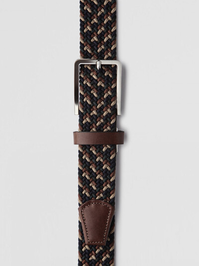 이탈펠 이태리 엘라스틱 스판 매쉬 천연소가죽 부테로 콤비 벨트 PL246BR