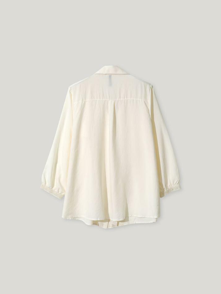 여성 테아 샌드워싱 긴소매 카라넥 투피스 잠옷