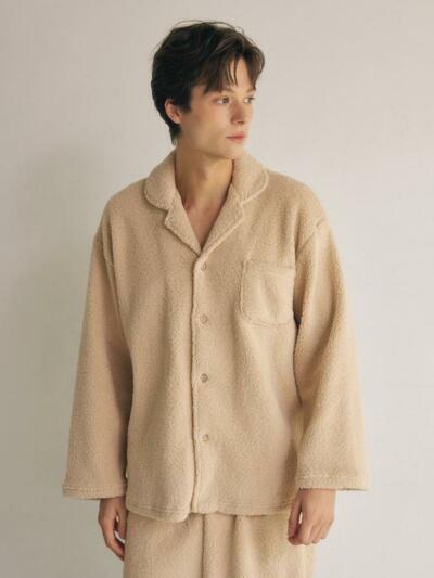 남성 조슈아 양털 긴소매 카라넥 투피스 잠옷