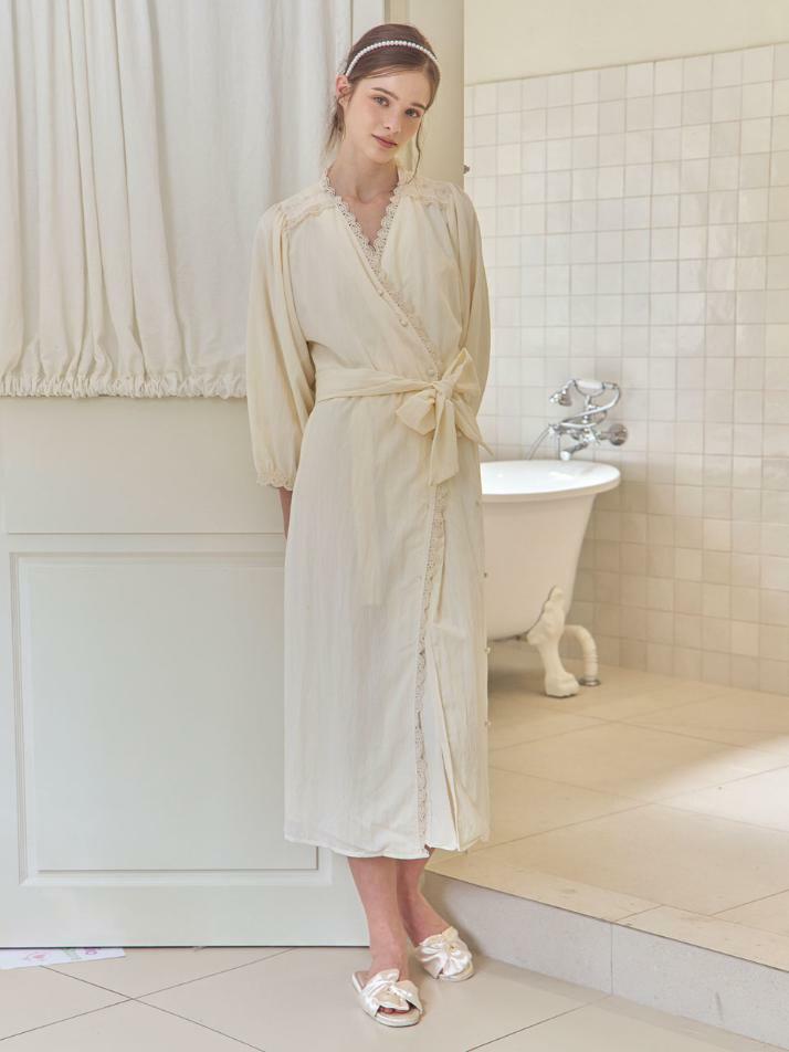 여성 캐시 워싱 셔츠 로브 원피스