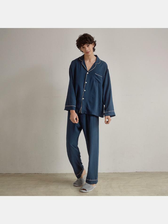 남성 하모니 샌드워싱 긴소매 잠옷