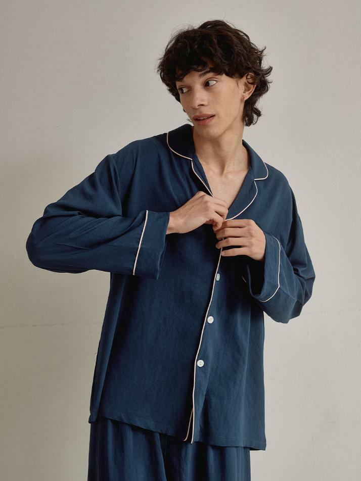 남성 하모니 샌드워싱 긴소매 잠옷