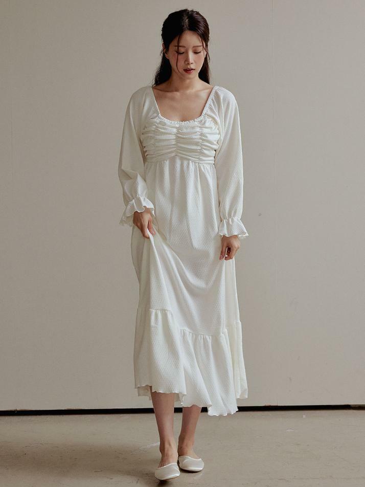 여성 몽블 스판 스퀘어넥 원피스 잠옷