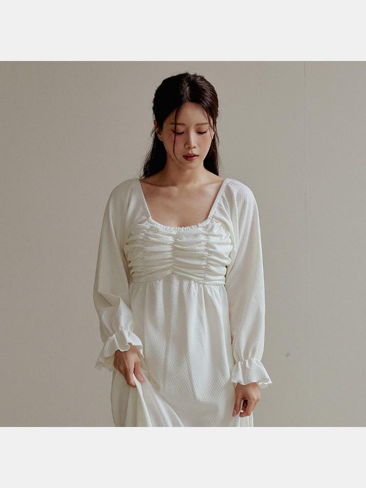 여성 몽블 스판 스퀘어넥 원피스 잠옷