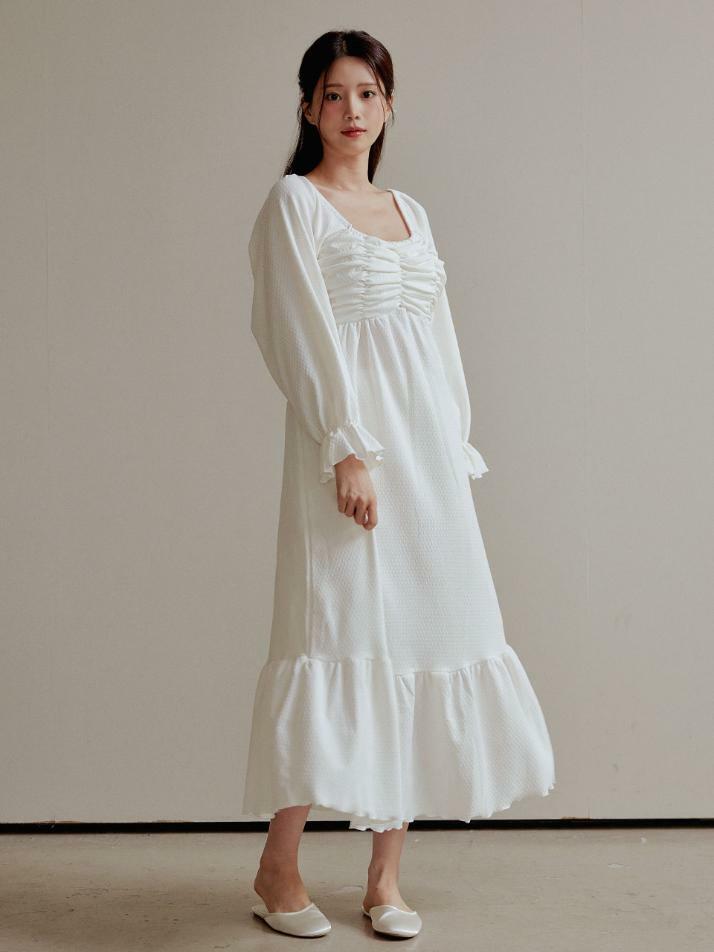 여성 몽블 스판 스퀘어넥 원피스 잠옷