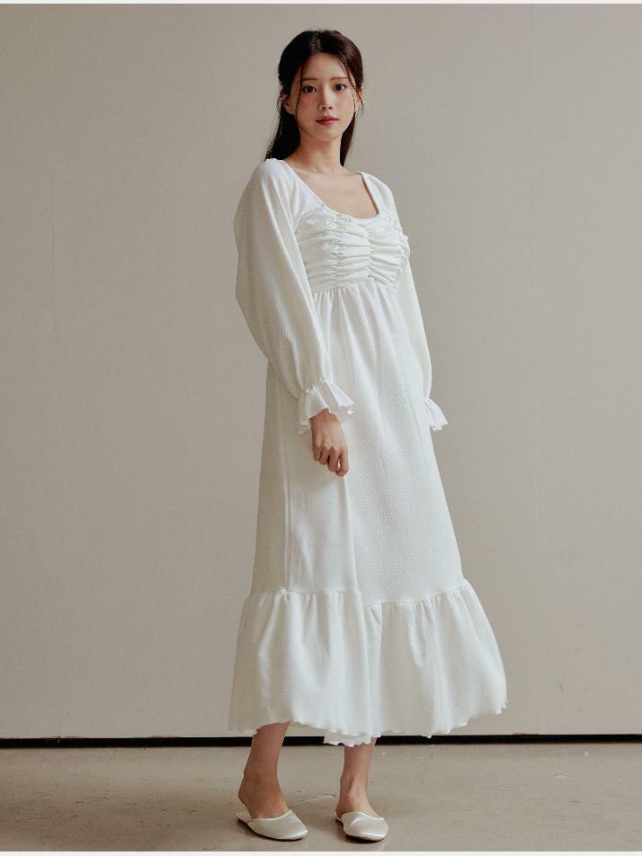 여성 몽블 스판 스퀘어넥 원피스 잠옷