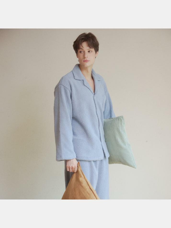남성 블루벨 양털 수면잠옷