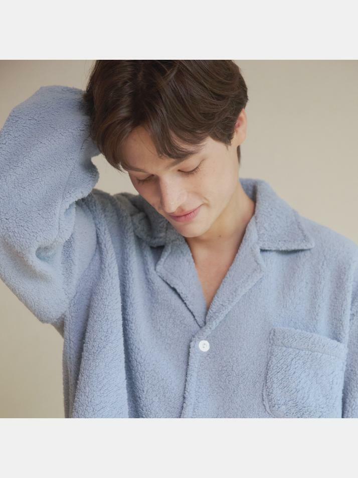 남성 블루벨 양털 수면잠옷
