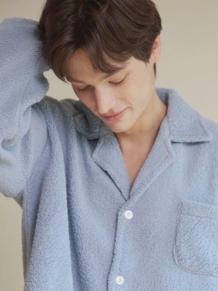 남성 블루벨 양털 수면잠옷