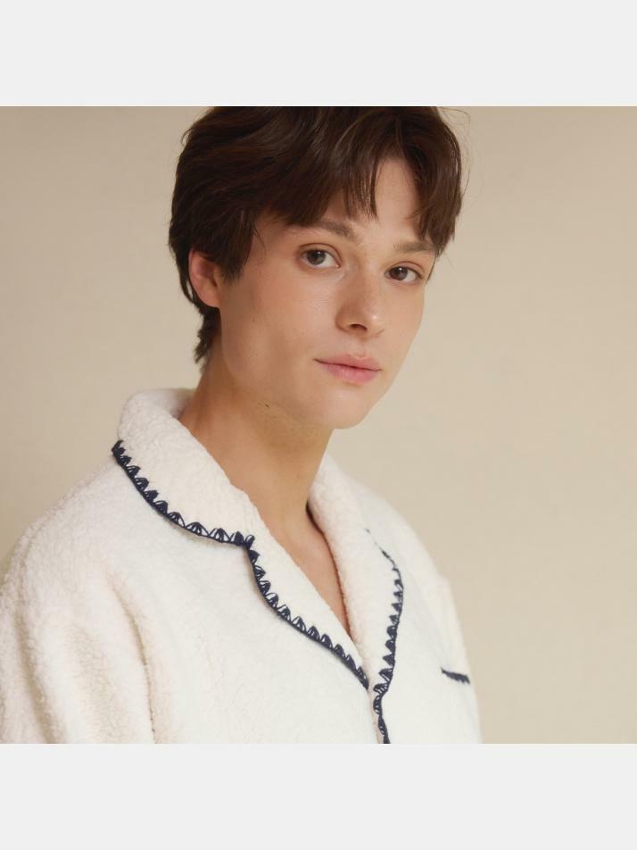 남성 캐롤 양털 수면 투피스 잠옷