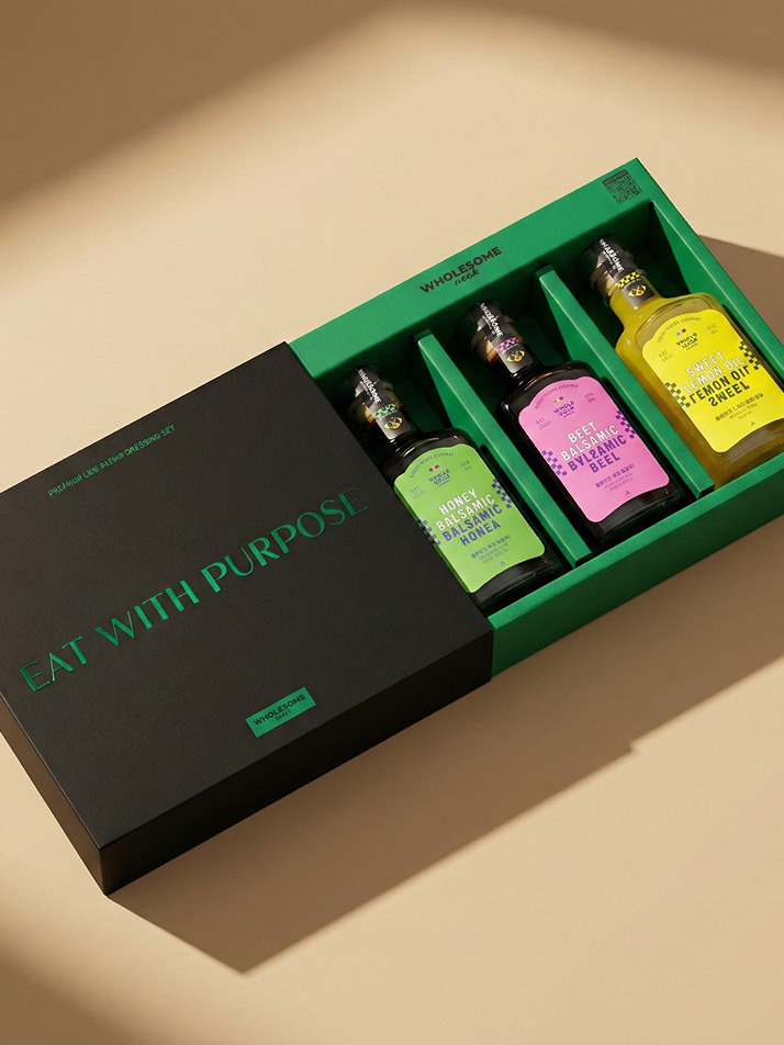 [홀썸위크] 지중해식 저당 샐러드 드레싱 3종 선물세트