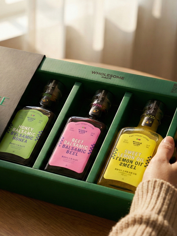 [홀썸위크] 지중해식 저당 샐러드 드레싱 3종 선물세트